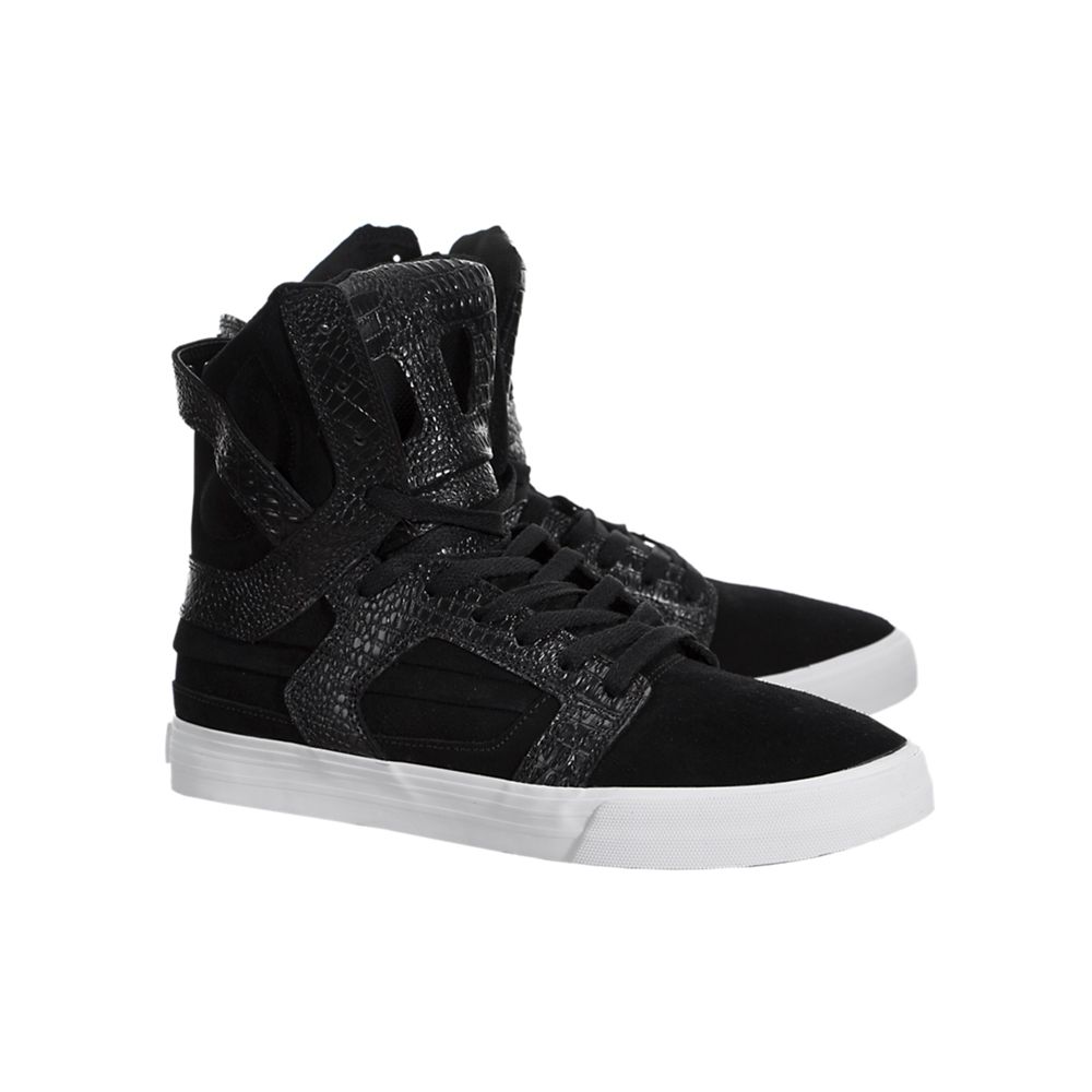 Baskets Montantes Supra SkyTop II Noir Black/White Homme | WIZ-37382960